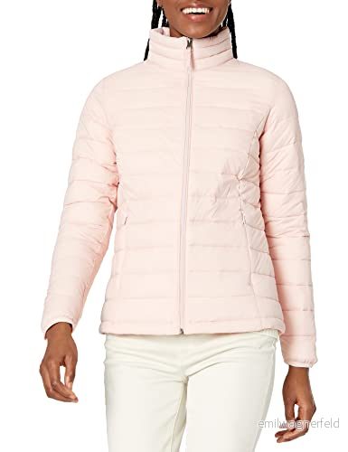Amazon Essentials lättviktig långärmad vattentålig packbar pufferjacka för kvinnor (finns i plusstorlek), ljusrosa, XX Large 191770675311