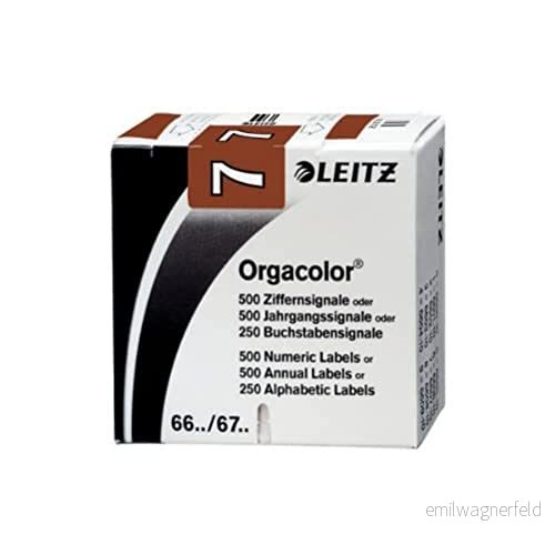 LEITZ Orgacolor 66071000 antal kort "17,8 cm 500 st brun 4002432313907