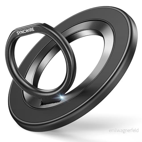 SYNCWIRE magnetisk telefonringhållare för MagSafe, telefonringstativ fingergrepp ställ med dubbelsidig kompatibel iPhone 15 Pro Max 14 13 12, Android,Samsung, MagSafe tillbehör 6973383077904