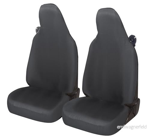 Auto Accessori Lupex Bilsätesöverdrag kompatibla med Smart Fortwo, 450 451 och 453, 1 2 3 serie, poly bomullstyg (grå) 8056669279600