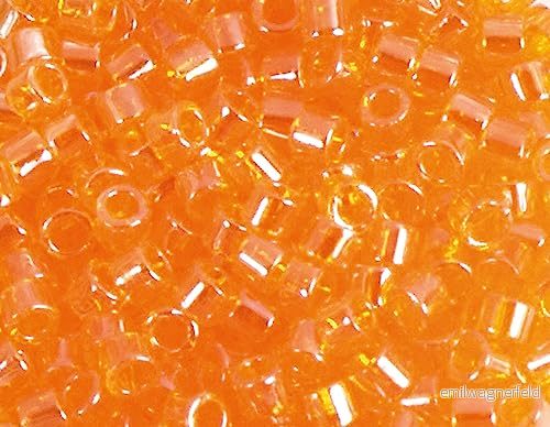 Japanska pärlor Treasure cylinder ljus orange 3,3mm.8/0 100gr. 8428885229095