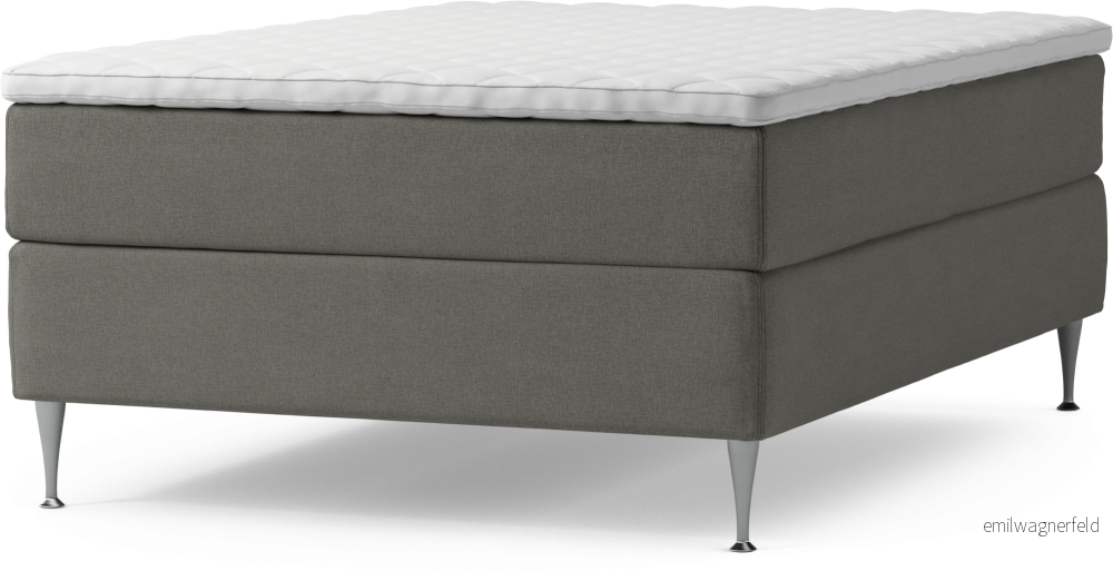Delux Dream Kontinentalsäng, enkelsäng 140 cm med bäddmadrass och sängben dwtgn