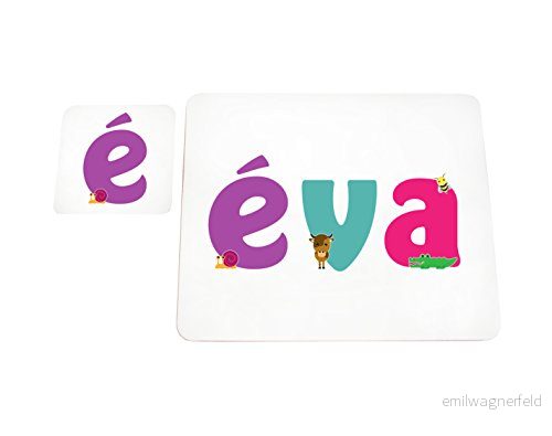 Little Helper underlägg illustrativ stil färgglad med namnet flicknamn Éva 5056117107519