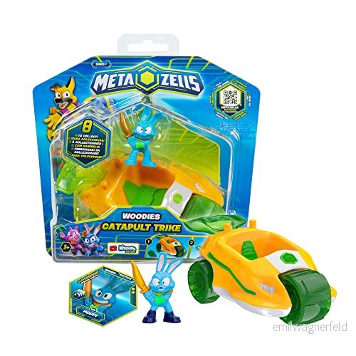 METAZELLS Imc toys Catapult Trike Orange + Figur Hoppy S1 1 Brev, Fordon som skjuter en explosiv ekollon, Leksaksgåva för pojkar och flickor +3 år 8421134910195