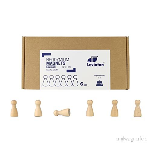 Leviatan 6 stycken neodym magneter, kylskåpsmagneter, neodymmagnetset, ultrastarka högpresterande för whiteboard, kylskåp, foton, magnetremsor, magnetisk tavla, pyssel, natur 5902308734845