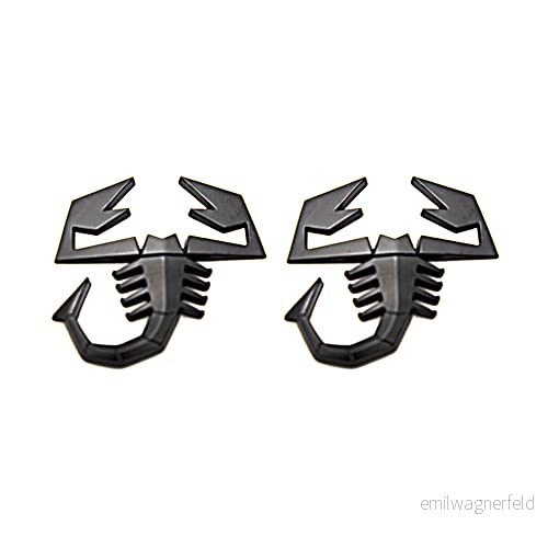 3D metall aluminiumlegering skorpion bricka emblem dekal krom bil kropp klistermärken dörr stötfångare bagageutrymme bakre dekor kompatibel med Fiat Abarth (svart) 729162067798 3D metall aluminiumlegering skorpion bricka emblem dekal krom bil kropp klistermärken dörr stötfångare bagageutrymme bakre dekor kompatibel med Fiat Abarth (svart) 729162067798