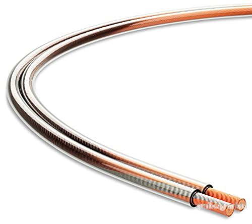 Audibax BSAP20 silver transparent Parallella elektriska kabelhögtalare spole kabel 20 meter röd robust drivrutin intern tillverkad i koppar OFC perfekt ledningsförmåga 637913249983