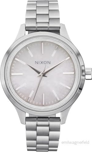 Nixon Damer analog japansk Miyota kvartsurverk klocka med rostfritt stål armband A1342 5088 00 3608701158845