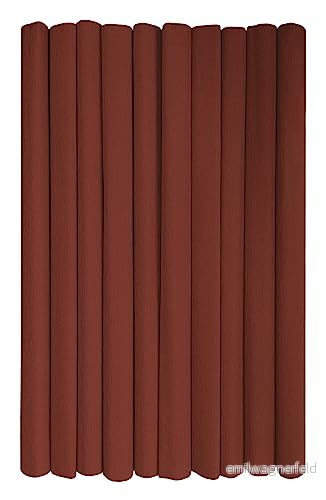 Interdruk Crêpepapper rullar för Barns DIY och Dekorationer Paket med 10 (50 cm x 200 cm, 28 g/m2) 27 brun 5902277220257