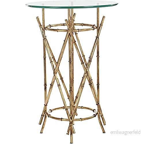 Safavieh Maria accentbord 45x45x65.27 cm Gold/Glass 889048114623