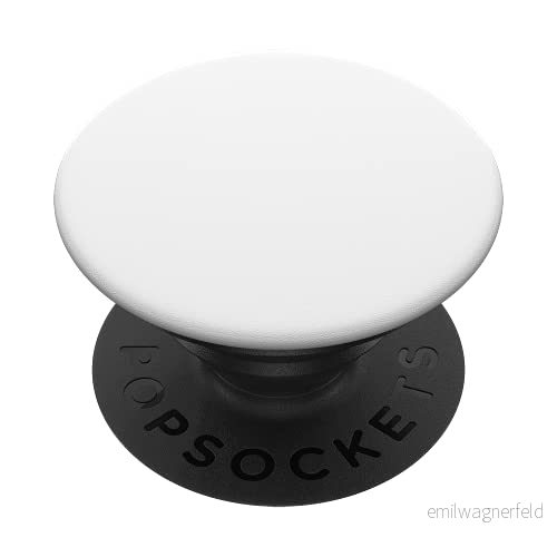 PopSockets PopGrip Hopfällbar Stativ och Grepp för Smartphone Surfplatta med en Swappable PopTop White on Black 842978145815