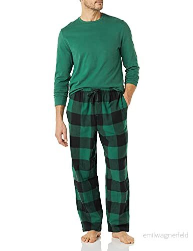 Amazon Essentials flanellpyjamasset för män (finns i stora och långa), grön/buffelpläd, XX-Large 195111541501