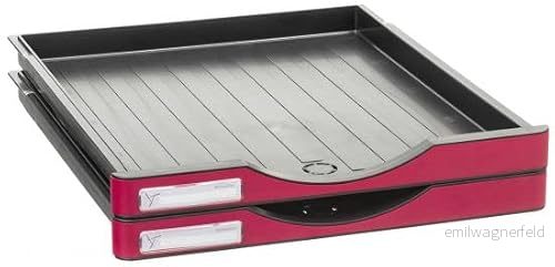 M Office Athena Pack 2 Små Lådor för Modulär Hållbar Struktur Produkt 100% Återvinning Och Återvinningsbart Utbytbara Frontal (Fuchsia) 8447031001224