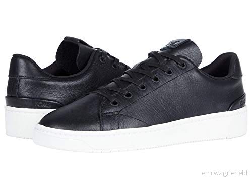TOMS Herr Travel Lite sneakers med låg snörning vardagliga skor svart, Svart läder, 39 EU 889556962068
