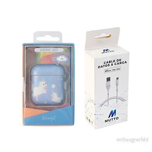 Pack Airpods Enhörningar + kabel USB Lightning MFI 8445183013973