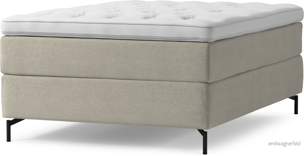 Delux Dream Kontinentalsäng, enkelsäng 140 cm med bäddmadrass och sängben 2DVuG
