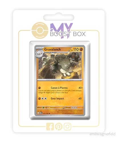 Gravalanch (Graveler) 075/165 Reverse Myboost X Écarlate et Violet 3.5 151 Box med 10 franska Pokémon kort 3701604906541