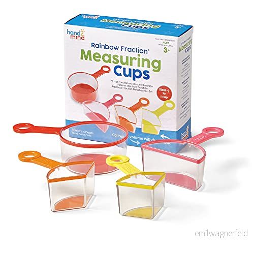 Learning Resources HM93439 UK regnbågsfraktion mätkoppar (set med 4), multi 848850117161