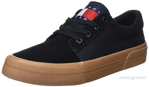 Tommy Hilfiger herr TJM Vulc. Skate Derby vulkaniserad sneaker, Svart, 46 EU 8720645263722
