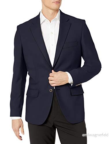 Amazon Essentials Herr långärmad klassisk passform knapp fram stretch kavaj, marinblå, 38 194223319626