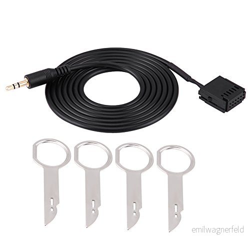 AUX kabel/billjud hjälpkabeladapter för 6 000 CD Mondeo Fiesta med borttagningsverktyg nycklar 783335187539