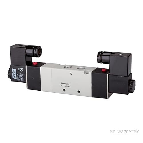 RIEGLER 116185 517.3406 5/3 vägventil elektro. Mitt ventilerad, G 1/2, 24 V DC, 1 st. 4047322311199