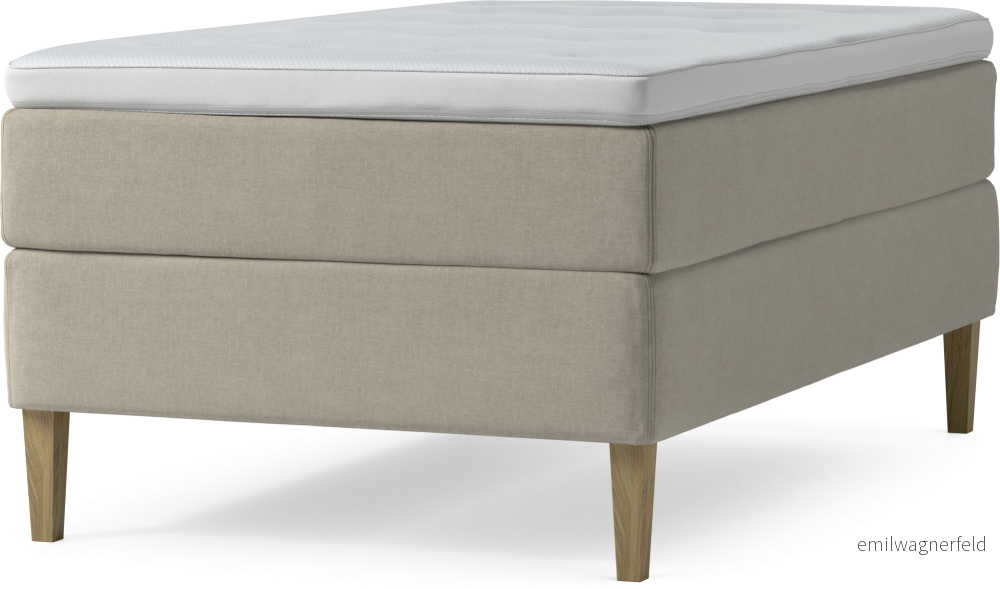 Delux Dream Kontinentalsäng, enkelsäng 120 cm med bäddmadrass och sängben C8iZo