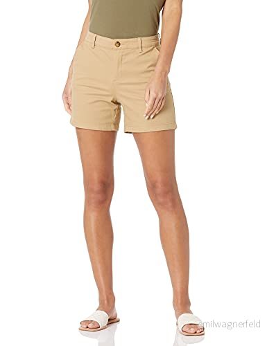 Amazon Essentials dam Mid Rise Slim Fit 13 cm innersöm Kaki kort (finns i raka och kurviga passform), brun, 14, 46 195111437576