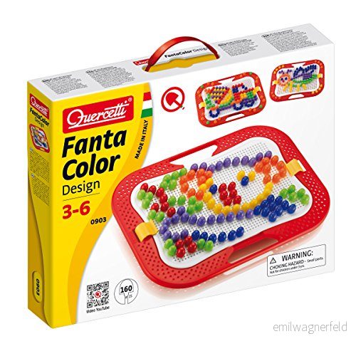 Quercetti 0903 mosaik plug in spel Fanta Color Design, 160 kontakt 15 mm 8007905009031