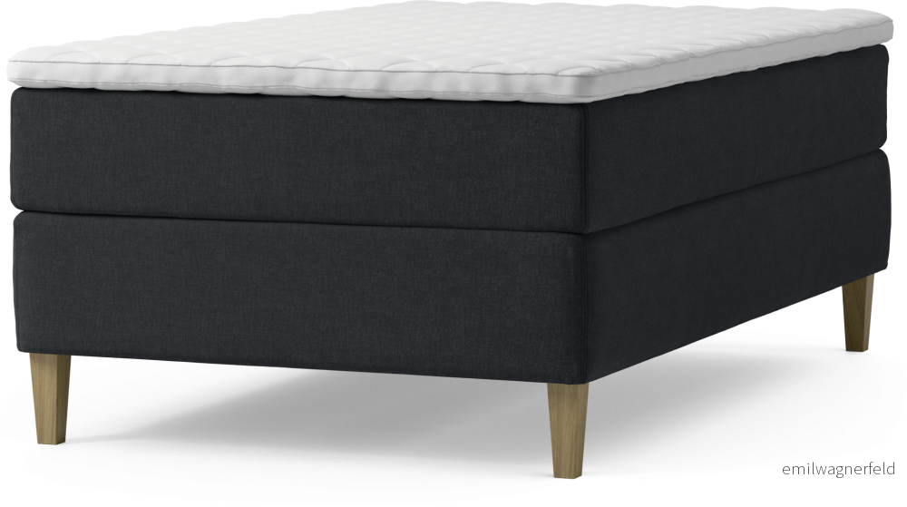 Delux Dream Kontinentalsäng, enkelsäng 120 cm med bäddmadrass och sängben ZniWA