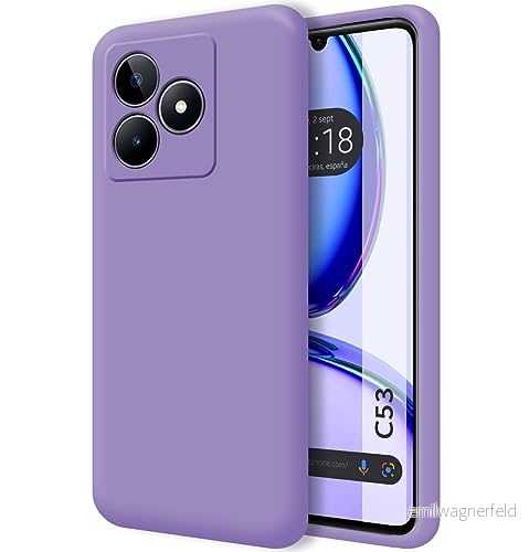 Tumundosmartphone Ultra mjukt flytande silikonfodral för Realme C53 Färg Lila 8447079017218