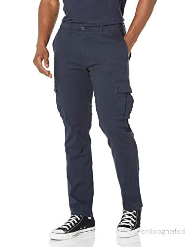 Amazon Essentials Men's Stretchiga cargobyxor med smal passform (finns i Big & Tall), Marinblå, 32W / 32L 191770912294