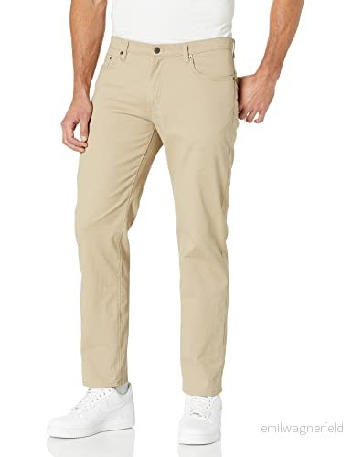 Amazon Essentials Herr rak passform 5 ficka stretch twillbyxor, kaki brun, 32 B x 31 L 193548639785