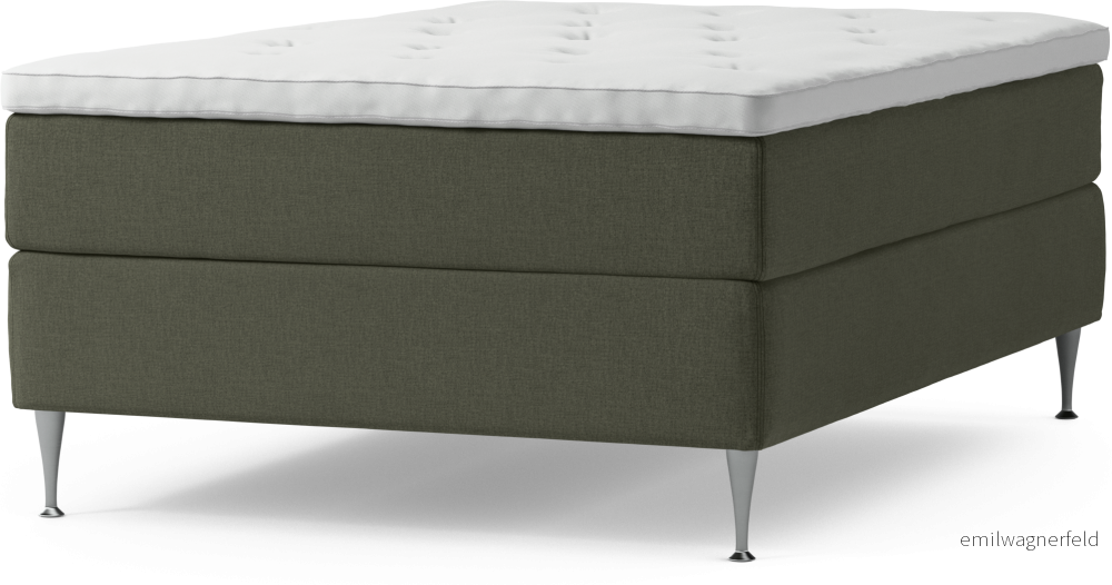 Delux Dream Kontinentalsäng, enkelsäng 140 cm med bäddmadrass och sängben 6Syd6