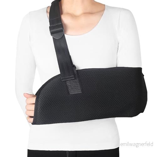 1 styck justerbara armslingor, nätarmband, ögla med skumnackkuddar, armstödsslingor, axelstödshjälp, lämplig för brutna handleder, armbågar, axelluxationer 702886073788