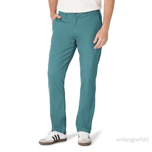 Amazon Essentials Men's Lediga stretchiga chinos atletisk passform (finns i Big & Tall), Salviagrön, 31W / 32L 196433102470