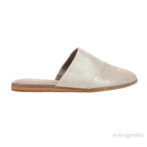 TOMS Dam Jade Mule, Champagne Metallic Suede, 5,5 UK, metallisk mocka, 38 EU 195703552571