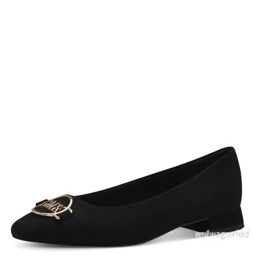 MARCO TOZZI dam av GMK, ballerina, Feel ME fotbädd, mjukt foder, 28210242 ballerinaskor, svart, 39 EU, EU 4064231620297