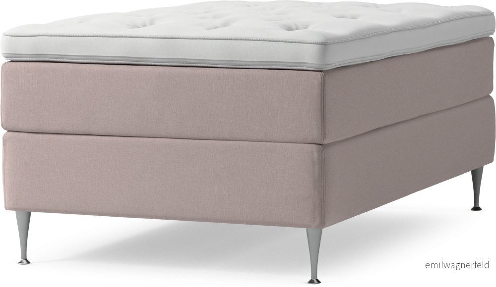 Delux Dream Kontinentalsäng, enkelsäng 120 cm med bäddmadrass och sängben bgkuM
