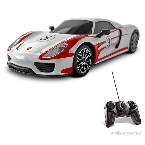 Mondo Motors, Porsche 918 RACING, modell i skala 1: 24, hastighet upp till 8 km/h, leksaksbil för barn 63288 8001011632886