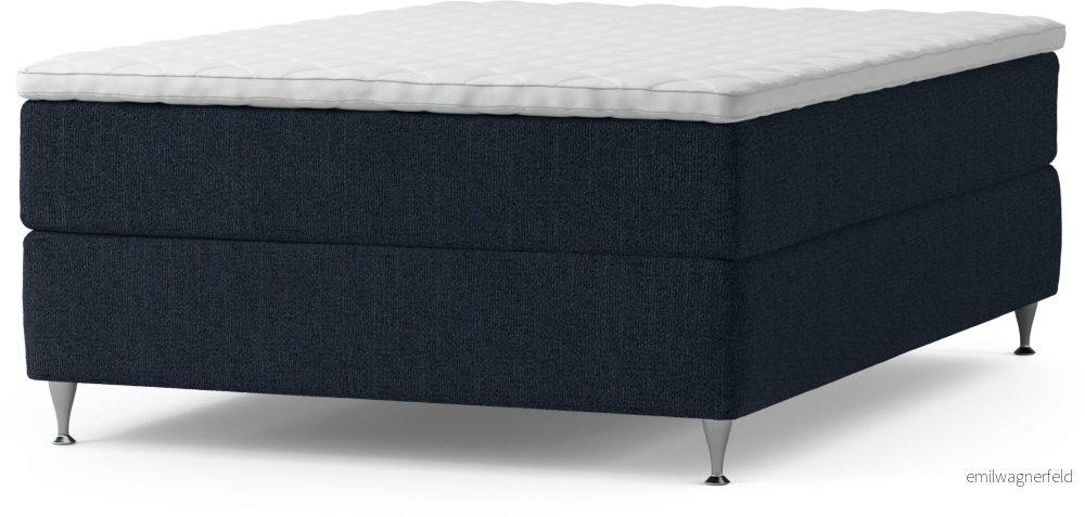 Delux Dream Kontinentalsäng, enkelsäng 140 cm med bäddmadrass och sängben C8TOp