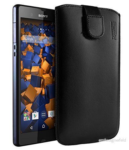 Mumbi läder telefonfodral för Sony Xperia svart Z 4251077209247