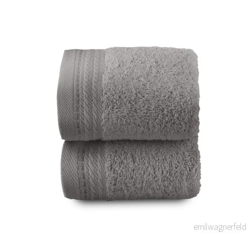 Top Towel Premium stora badhanddukar 2 ansiktshanddukar eller bidé 30 x 50 cm 100% bomull 600 gram grå 8435690404128