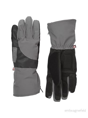SEALSKINZ Marsham vattentät reflekterande cykelhandske, Grå, stor, L 5055754462012