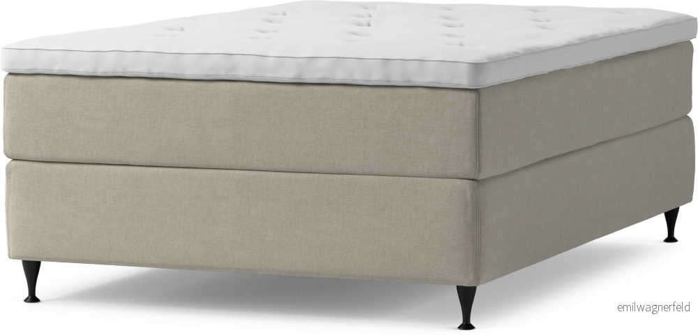 Delux Dream Kontinentalsäng, enkelsäng 140 cm med bäddmadrass och sängben fibQL