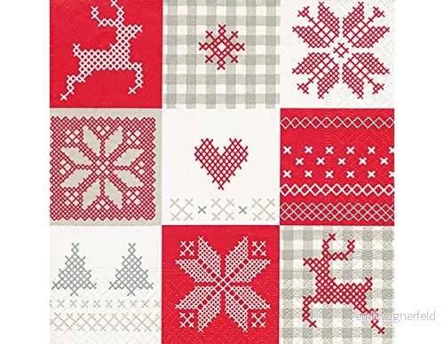 Servetter papper Winter patch 33x33cm. 20u. 4037698257849