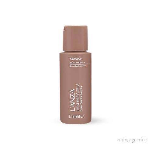 L'ANZA Healing Curls Butter Shampoo schampo för Lockigt hår, Krämig och Färgsäker Rengöring Friska Lockar Paraben sulfatfritt (50 ml) 654050450027