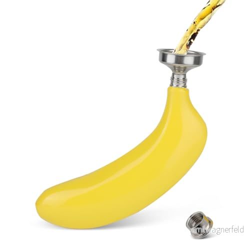 Alkoholflaska, 150 ml/5oz, flaska i rostfritt stål, bananformad whiskyflaska med bärbar fickflaska tratt för resor, fiske, camping och klättring 9025329701057