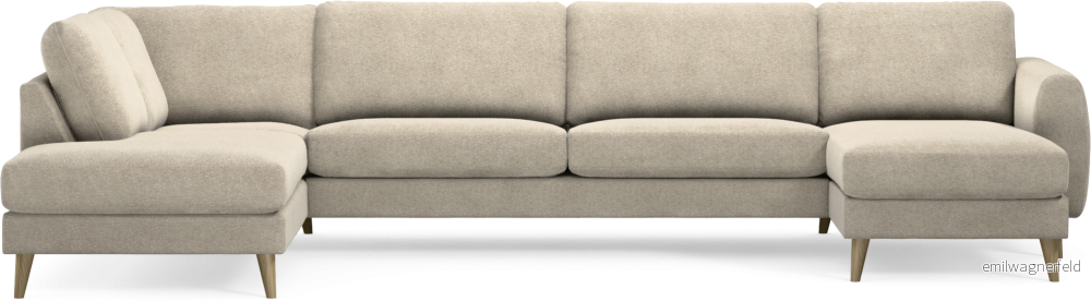 Bridge 3-sits soffa med divan vänster och schäslong höger dEKDd