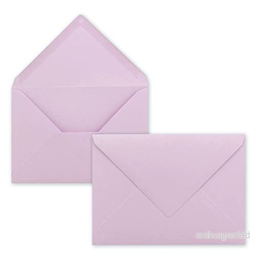 50 brevkuvert lila DIN C6114 x 162 mm 120 g/m² kuvert med våtlimning utan fönster för gratulationskort och inbjudningar färger glad av GUSTAV NEUSER 4251095870078